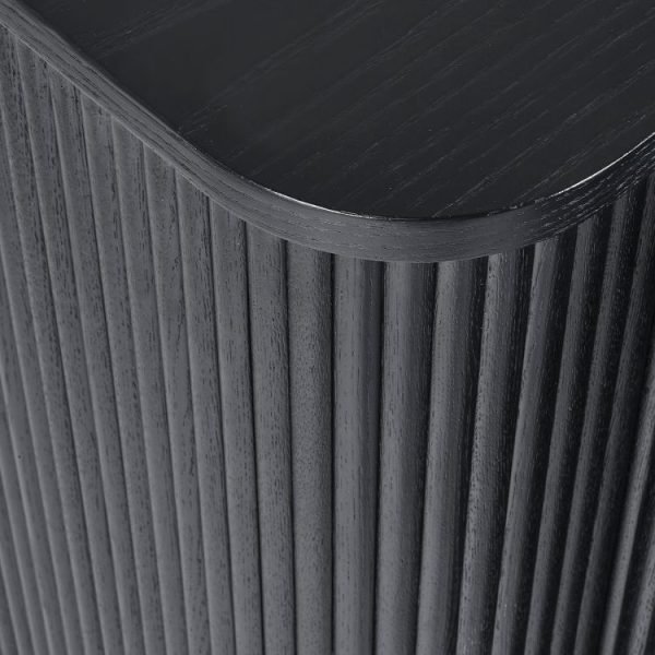 lou louis black fluted sideboard detail