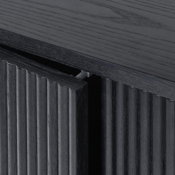 lou louis black fluted sideboard detail