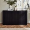 lou louis black fluted sideboard roomset