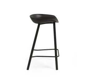renzo black bar stool side ()