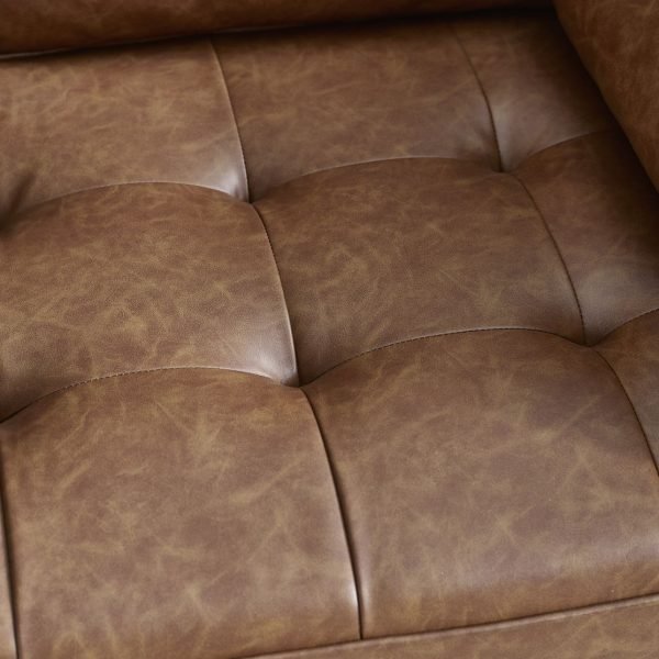 HEN HenleySeaterSofa BrownFauxLeatherDetail jpg