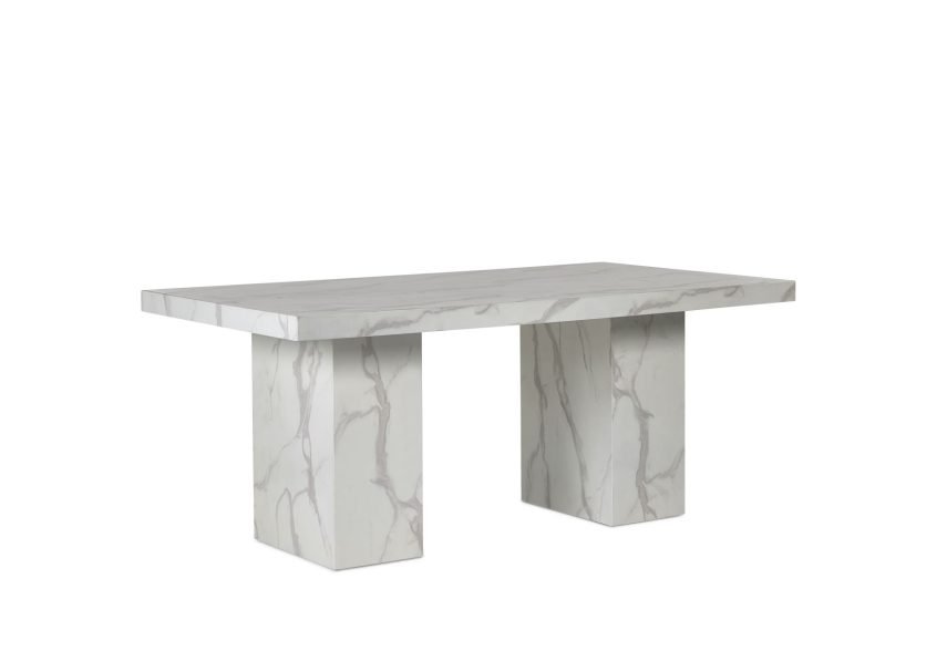 ROM RomeWhiteMarbleEffectDiningTableCutout jpg