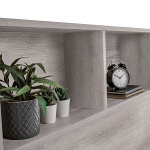 bal bali cm bookcase double bed grey oak detail