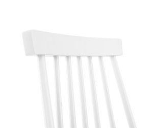 ala alassio spindle back dining chair white detail