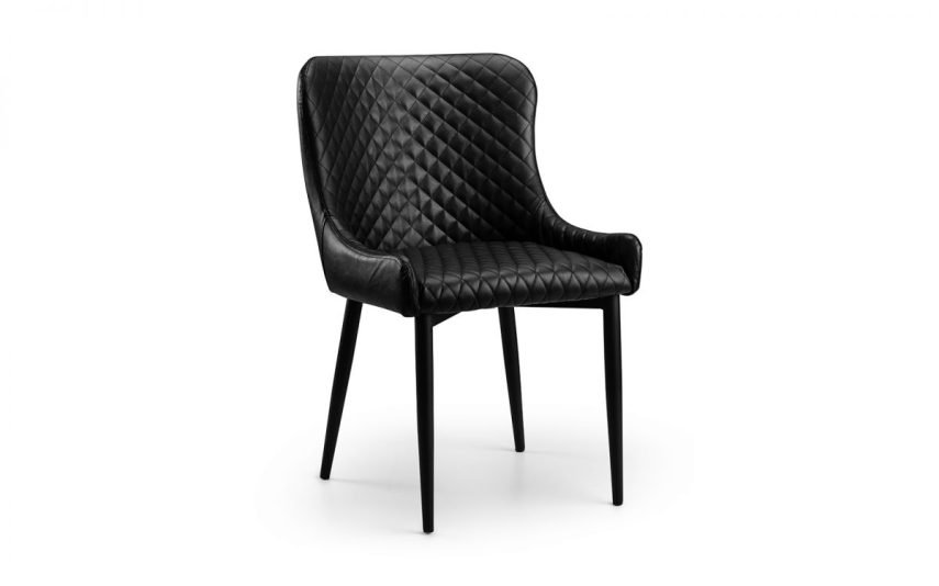 luxe black leather chair