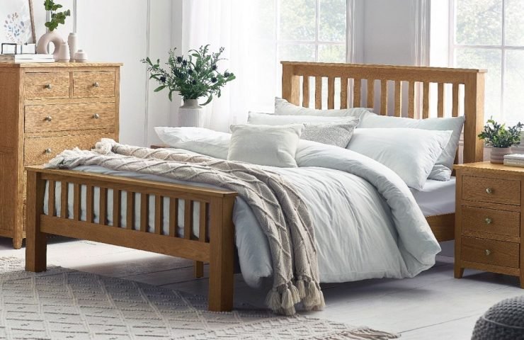 mal mallory hfe cm double bed oak roomset
