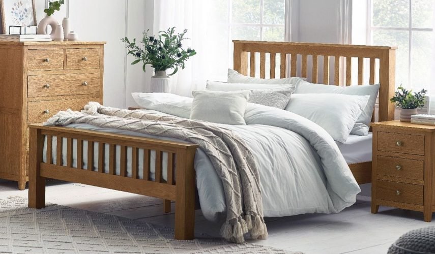 mal mallory hfe cm double bed oak roomset