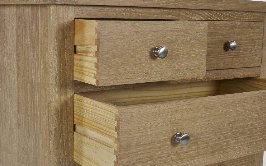mem memphis limed oak drawer chest detail