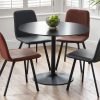 nero table goya brown chairs goya black chairs roomset