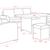 Longbeach Lounge Dimensions