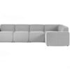 lago long corner sofa with arms grey front x