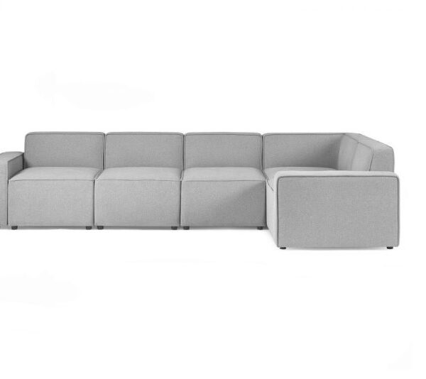 lago long corner sofa with arms grey front x