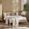 pad padstow oak rattan cm double bed roomset