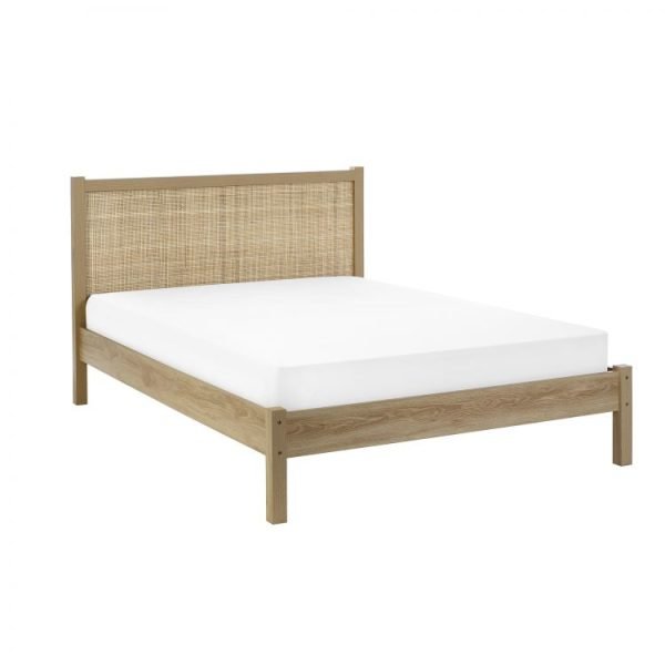 pad padstow oak rattan cm double bed cutout