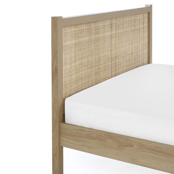 pad padstow oak rattan cm double bed detail