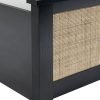 pad padstow black rattan ottoman cm double detail