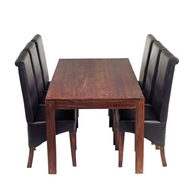 mango large dining set leather chairs jpg