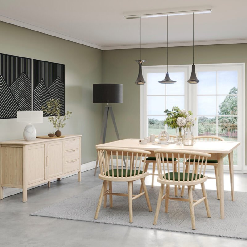 Bergen Extender Closed Table Green Carvers x c default
