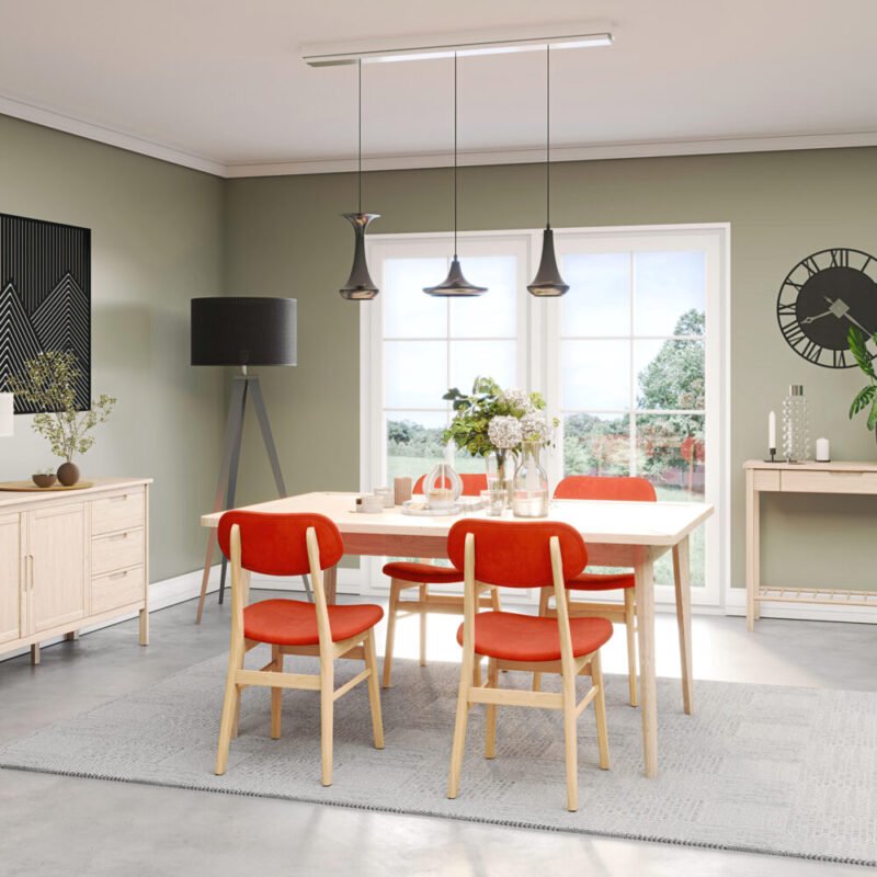 Bergen Extender Closed Table Orange Fabrics x c default
