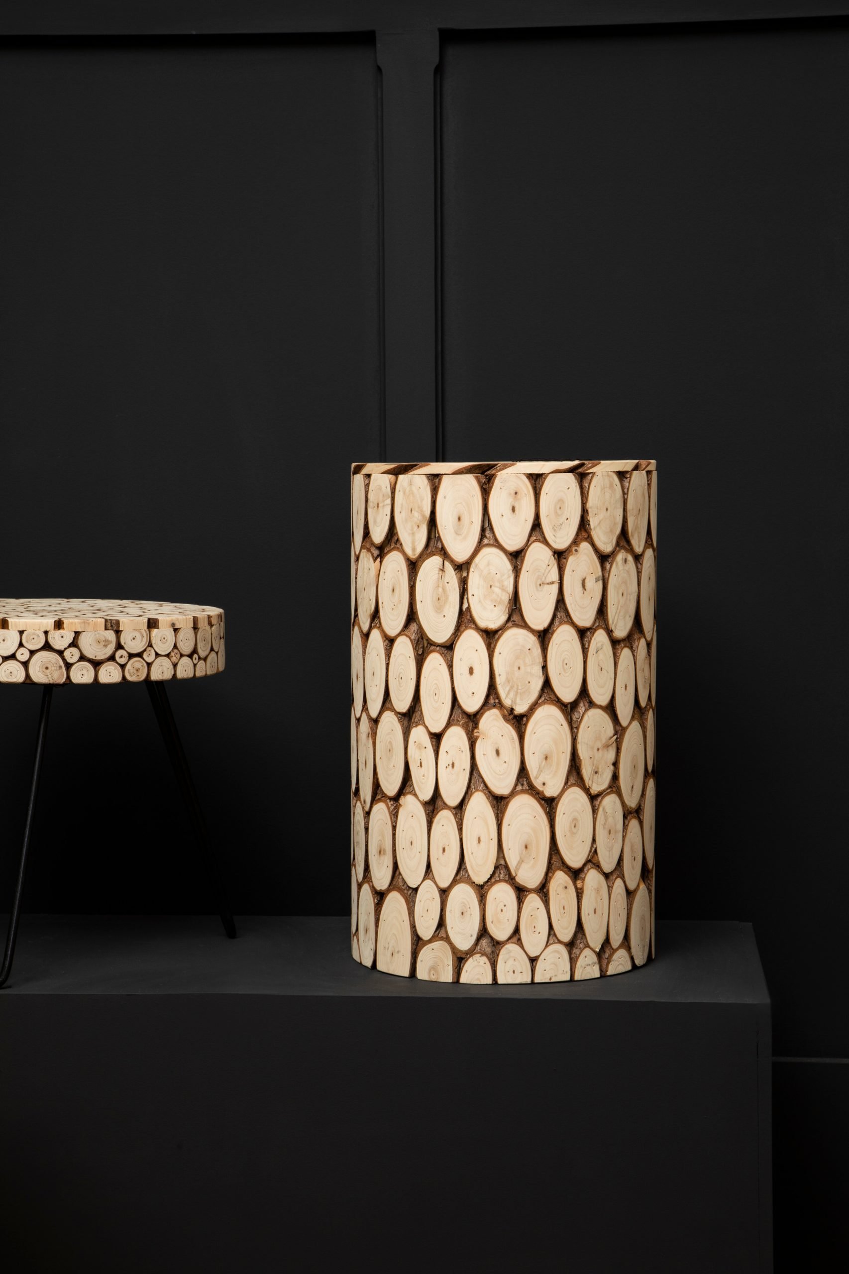 Loreto Fir Wood Side Table and Stool 10 scaled jpeg