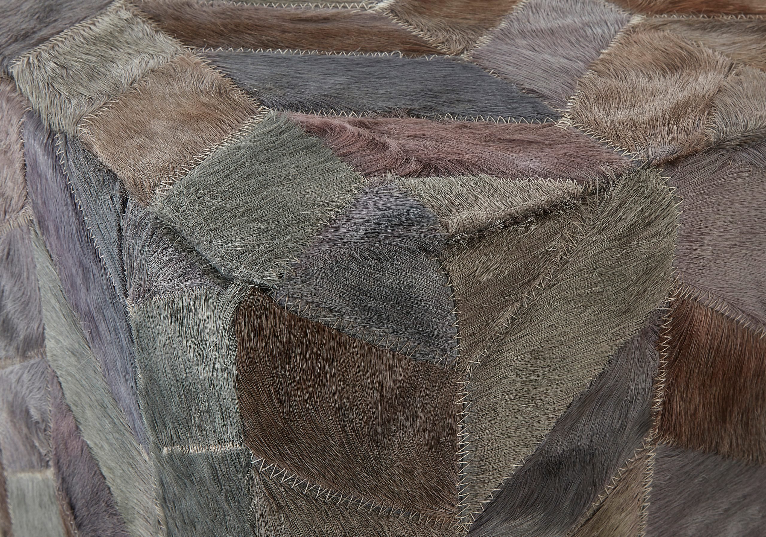 Sirocco Grey Leather Chevron Pouffe 4 scaled jpeg