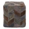 Sirocco Grey Leather Chevron Pouffe 1 scaled jpeg