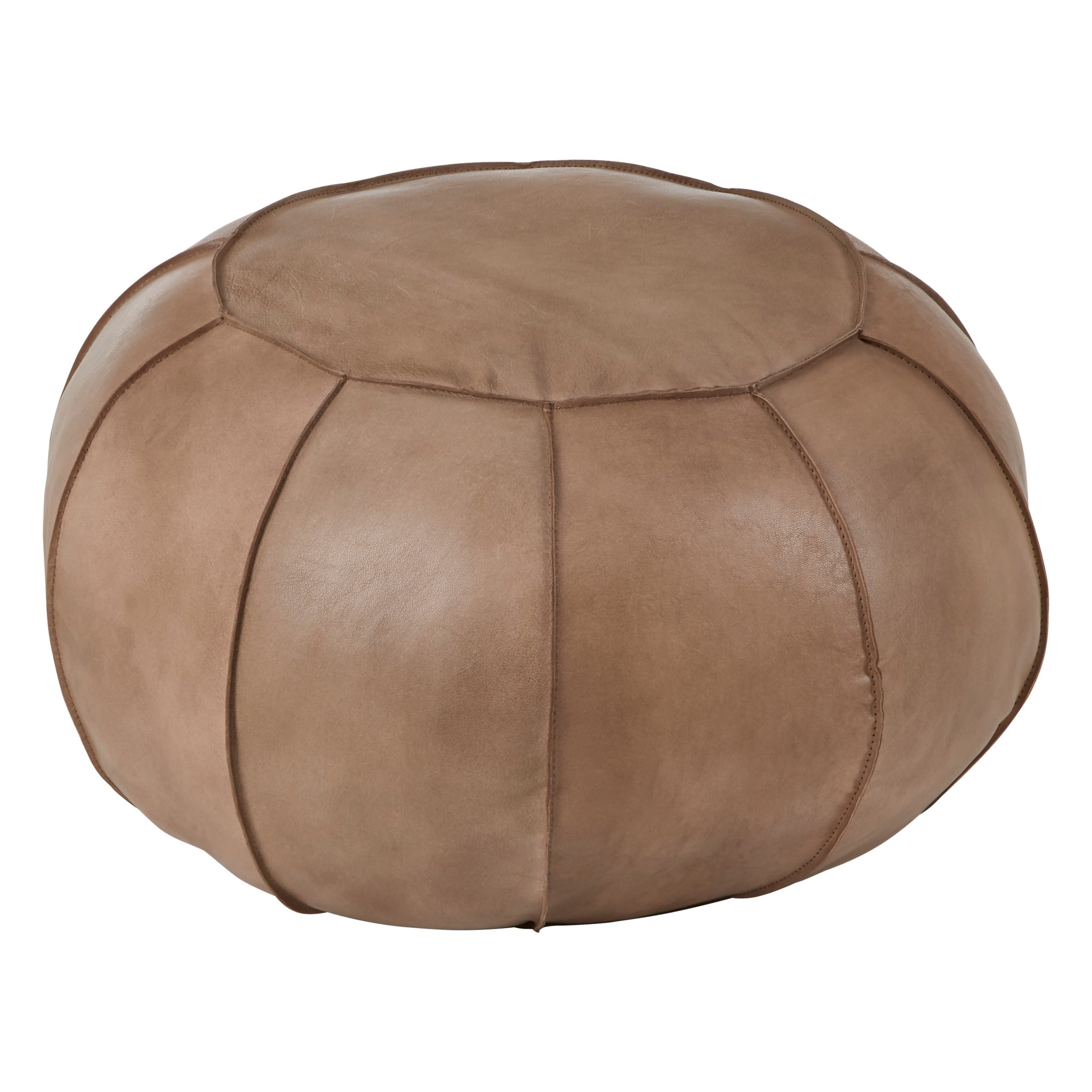 Bravura Grey Leather Pouffe 5 scaled jpeg