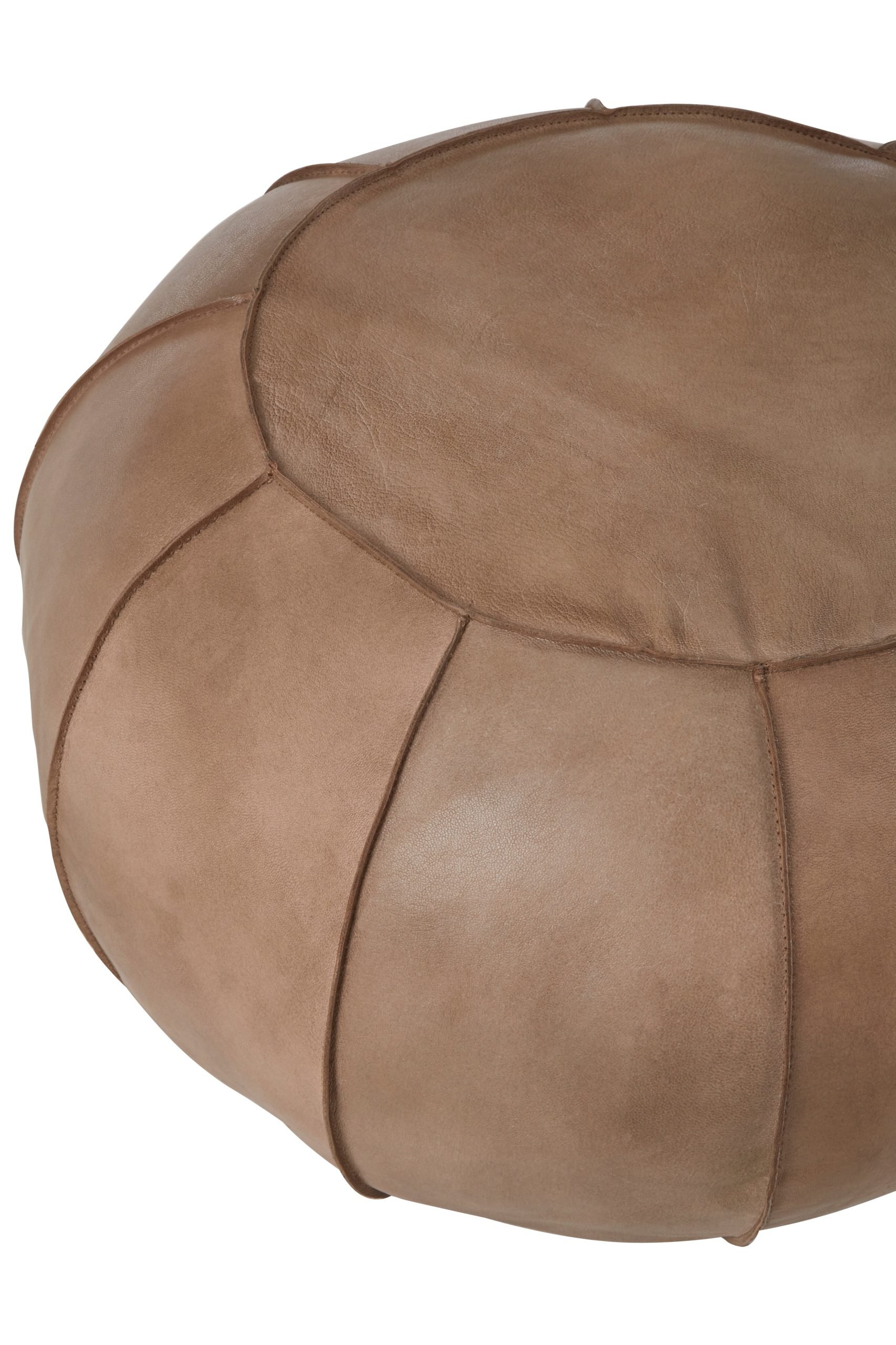 Bravura Grey Leather Pouffe 4 scaled jpeg