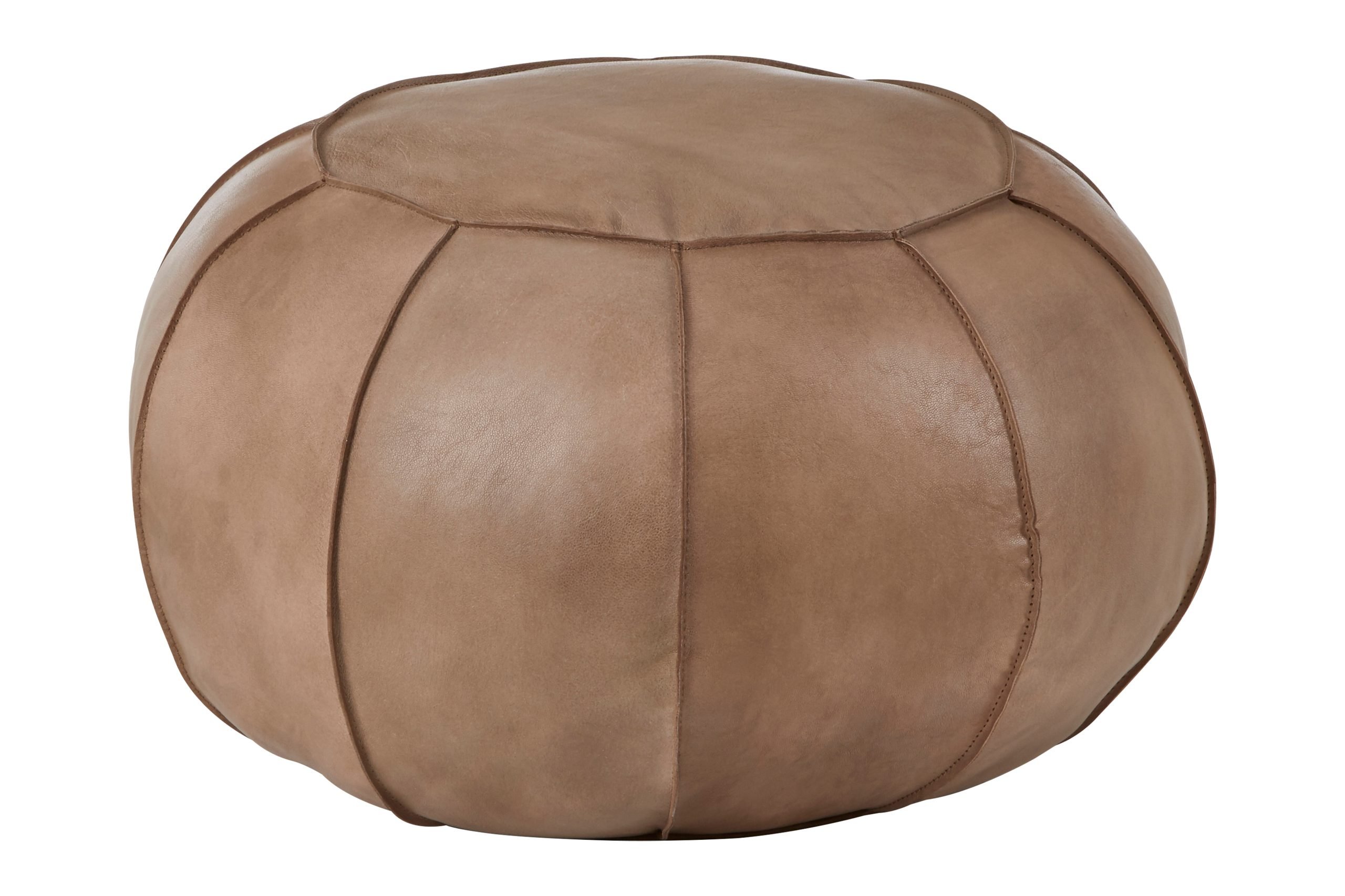 Bravura Grey Leather Pouffe 3 scaled jpeg