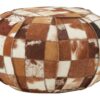 Bravura Leather Patchwork Pouffe 1 scaled jpeg