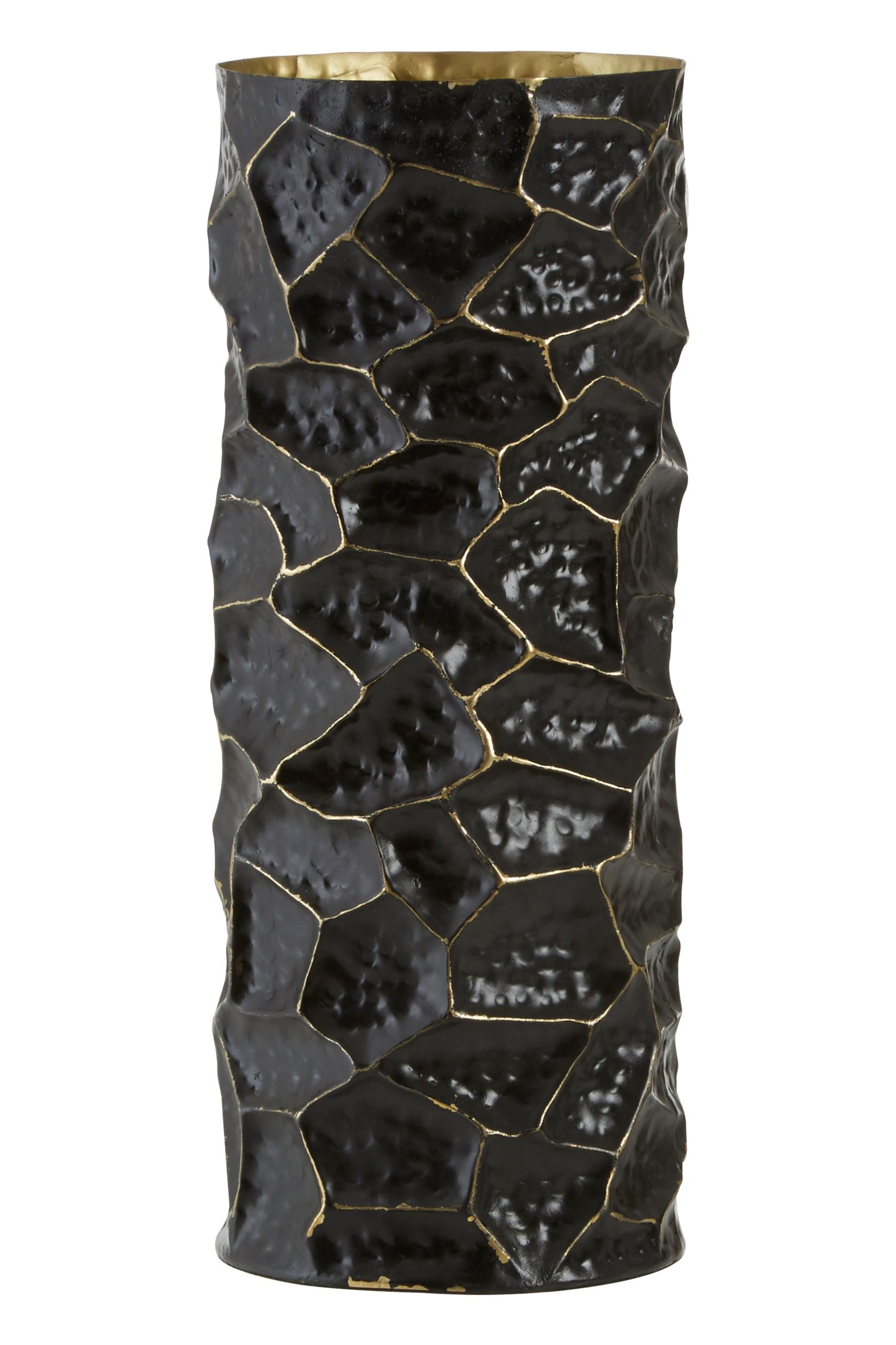 Armonia Large Metal Vase in Black and Gold 3 scaled jpeg