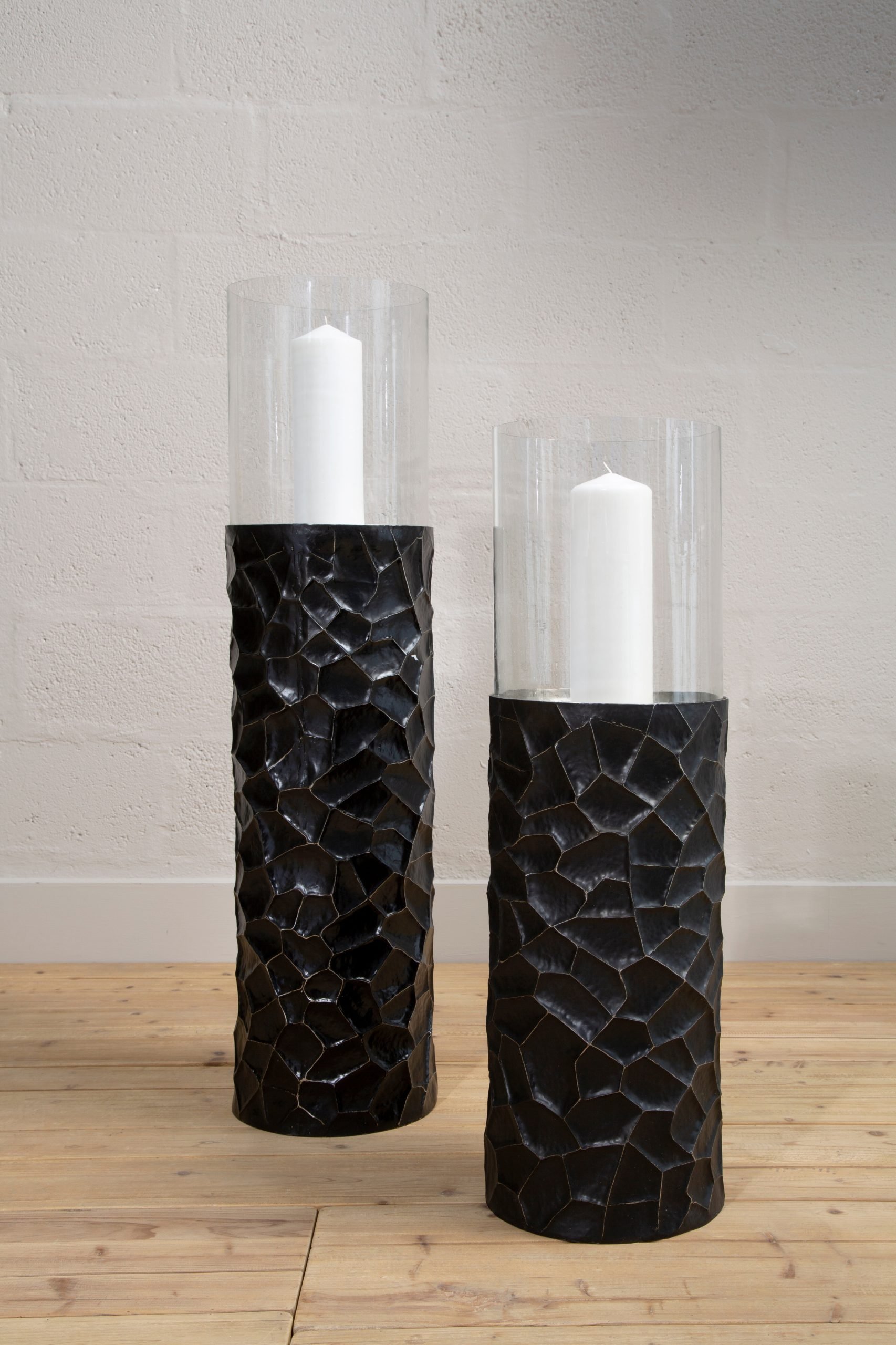 Armonia Small Floor Standing Hurricane Candle Holder in Black 7 scaled jpeg