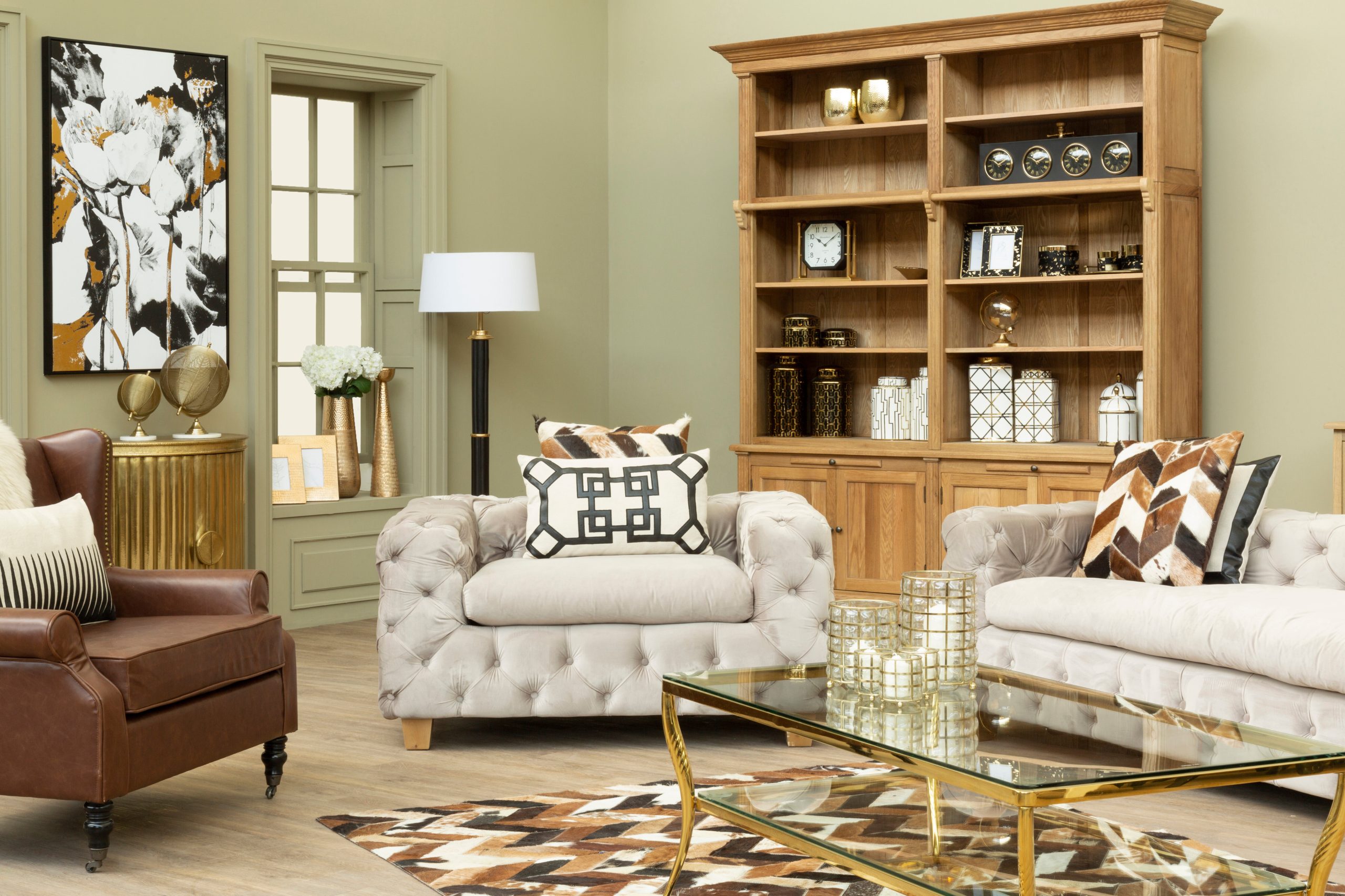 Sirocco Large Brown Hair on Leather Chevron Patchwork Rug 9 scaled jpeg