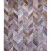 Sirocco Large Grey Hair on Leather Chevron Patchwork Rug 2 scaled e jpeg