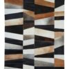 Sirocco Large Geometric Striped Hair on Leather Patchwork Rug 2 scaled e jpeg