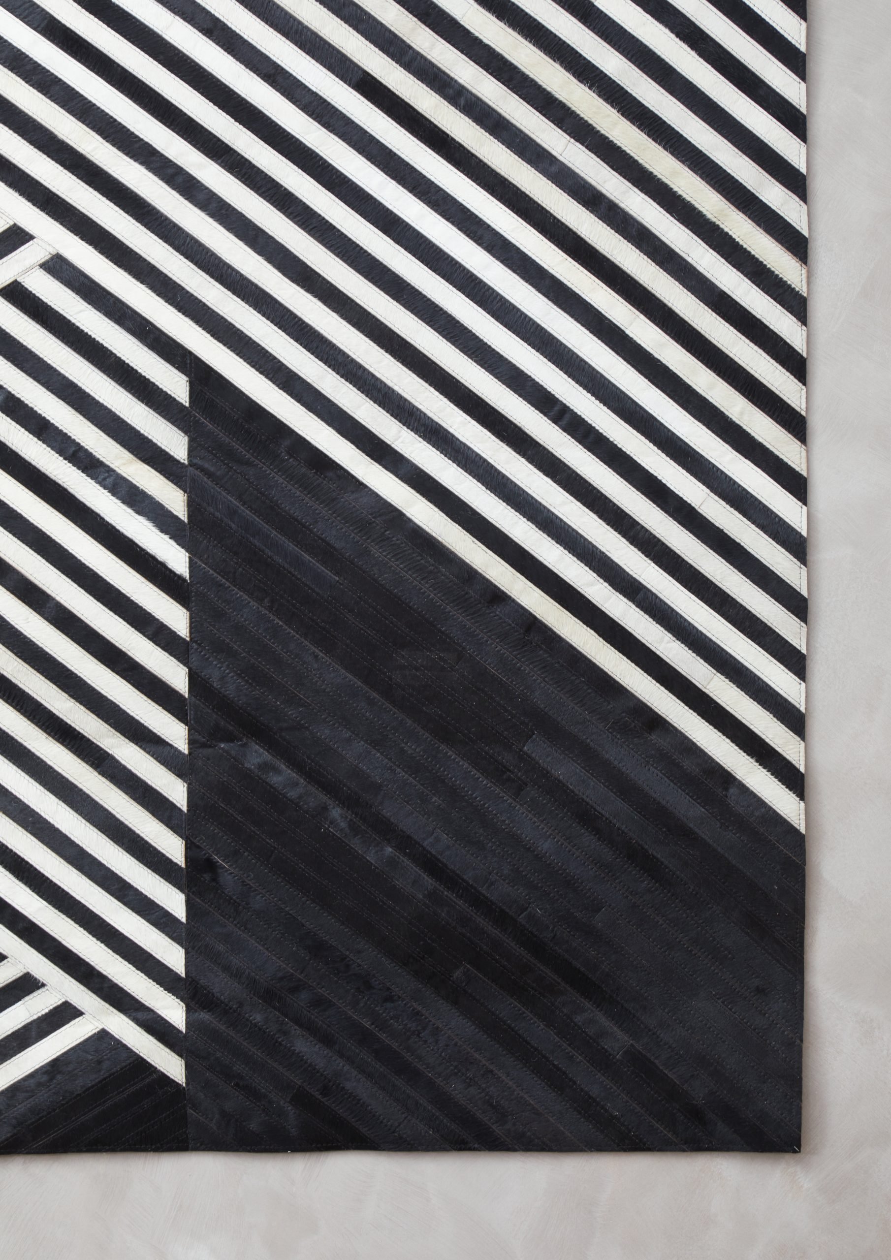 Sirocco Large Black And White Hair on Leather Rug 7 scaled jpeg