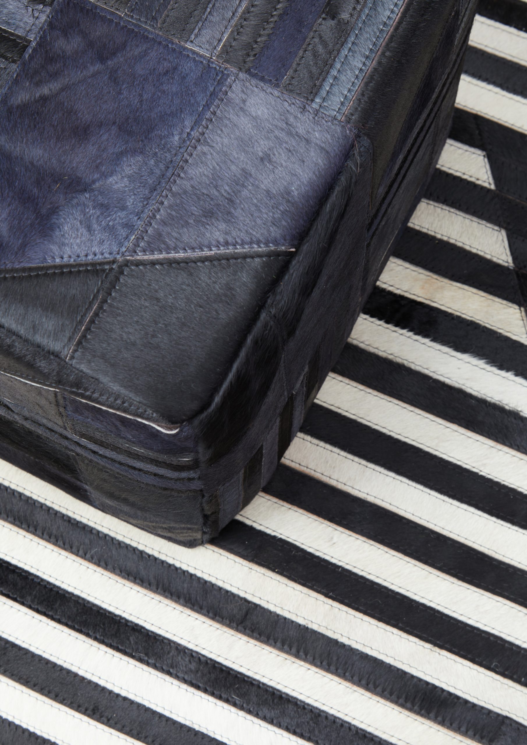Sirocco Large Black And White Hair on Leather Rug 6 scaled jpeg