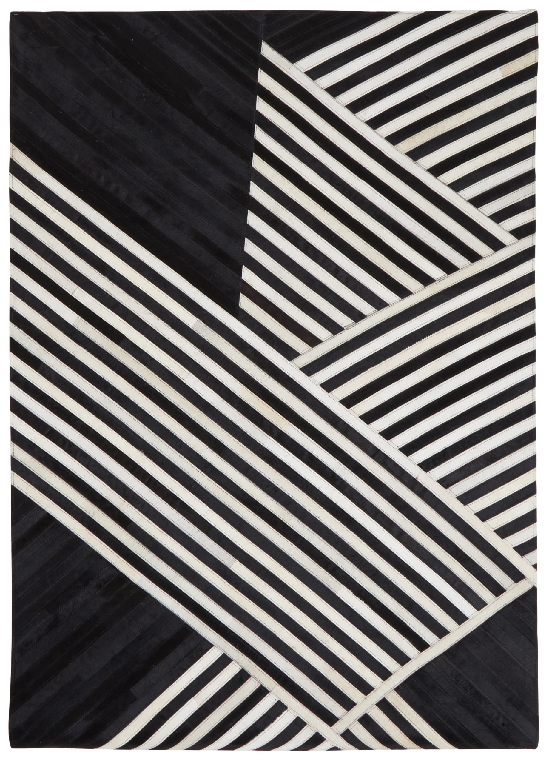 Sirocco Large Black And White Hair on Leather Rug 3 scaled jpeg