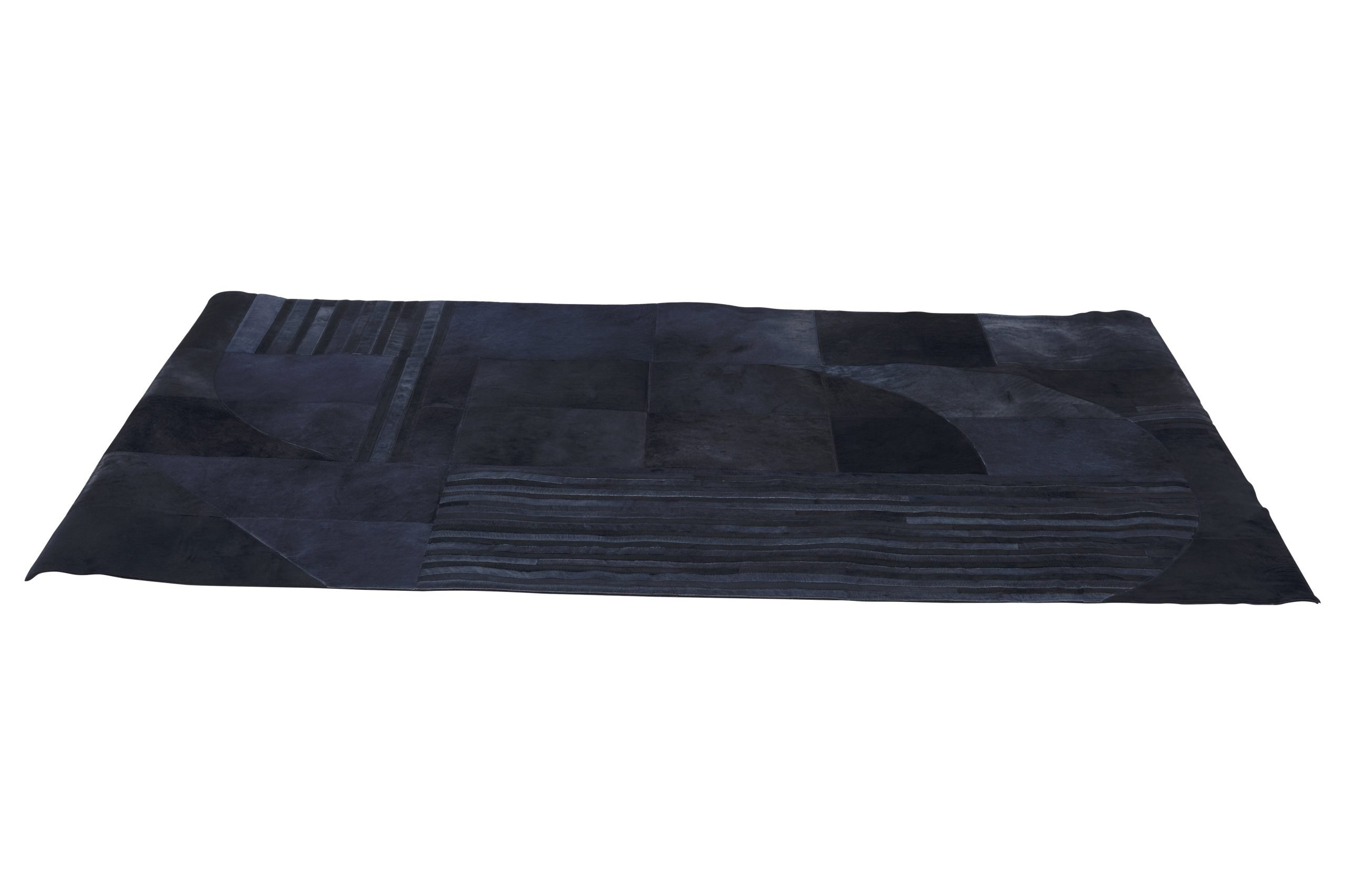 Sirocco Large Deco Black And Grey Hair on Leather Rug 9 scaled jpeg