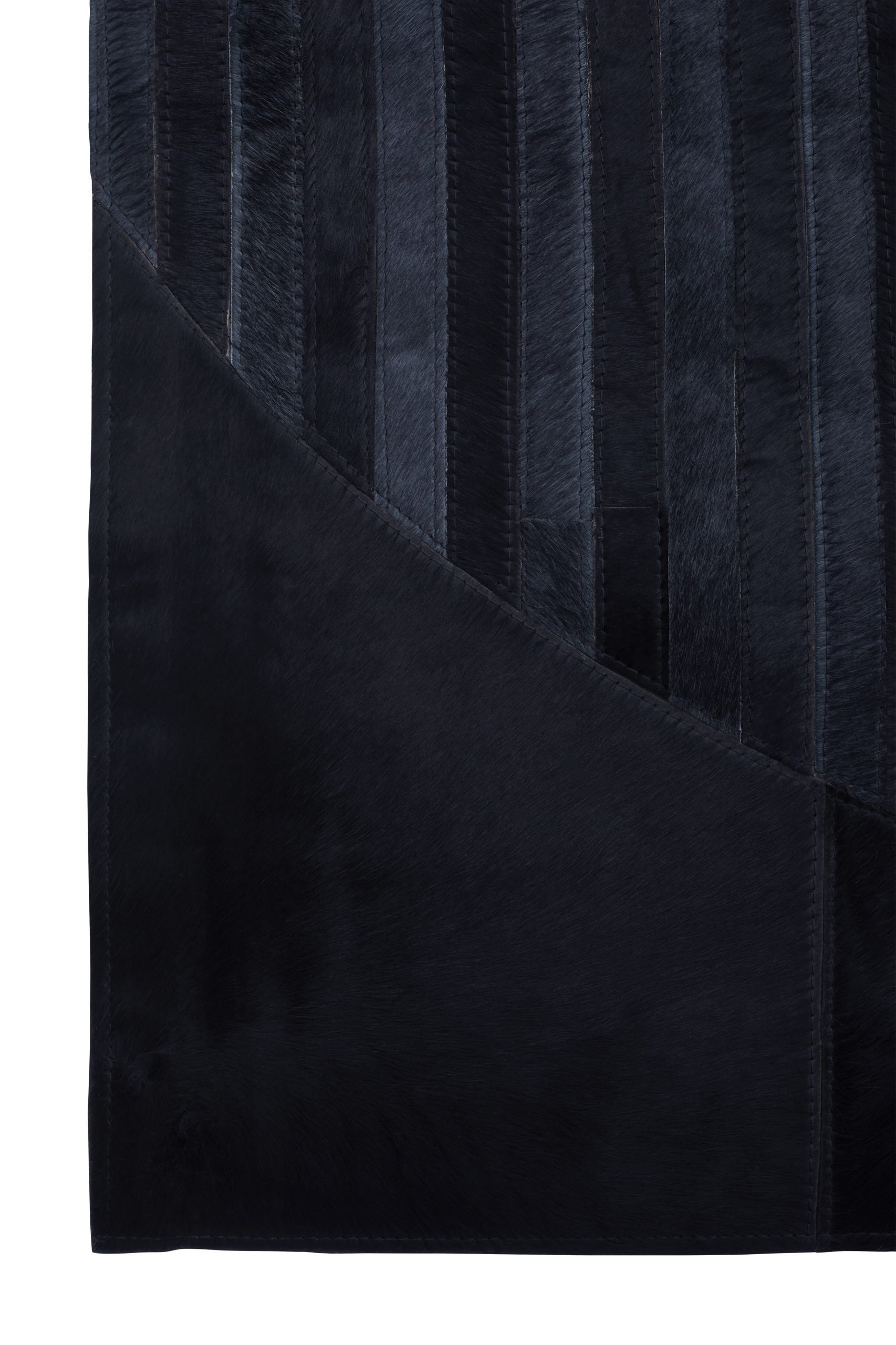 Sirocco Large Deco Black And Grey Hair on Leather Rug 5 scaled jpeg