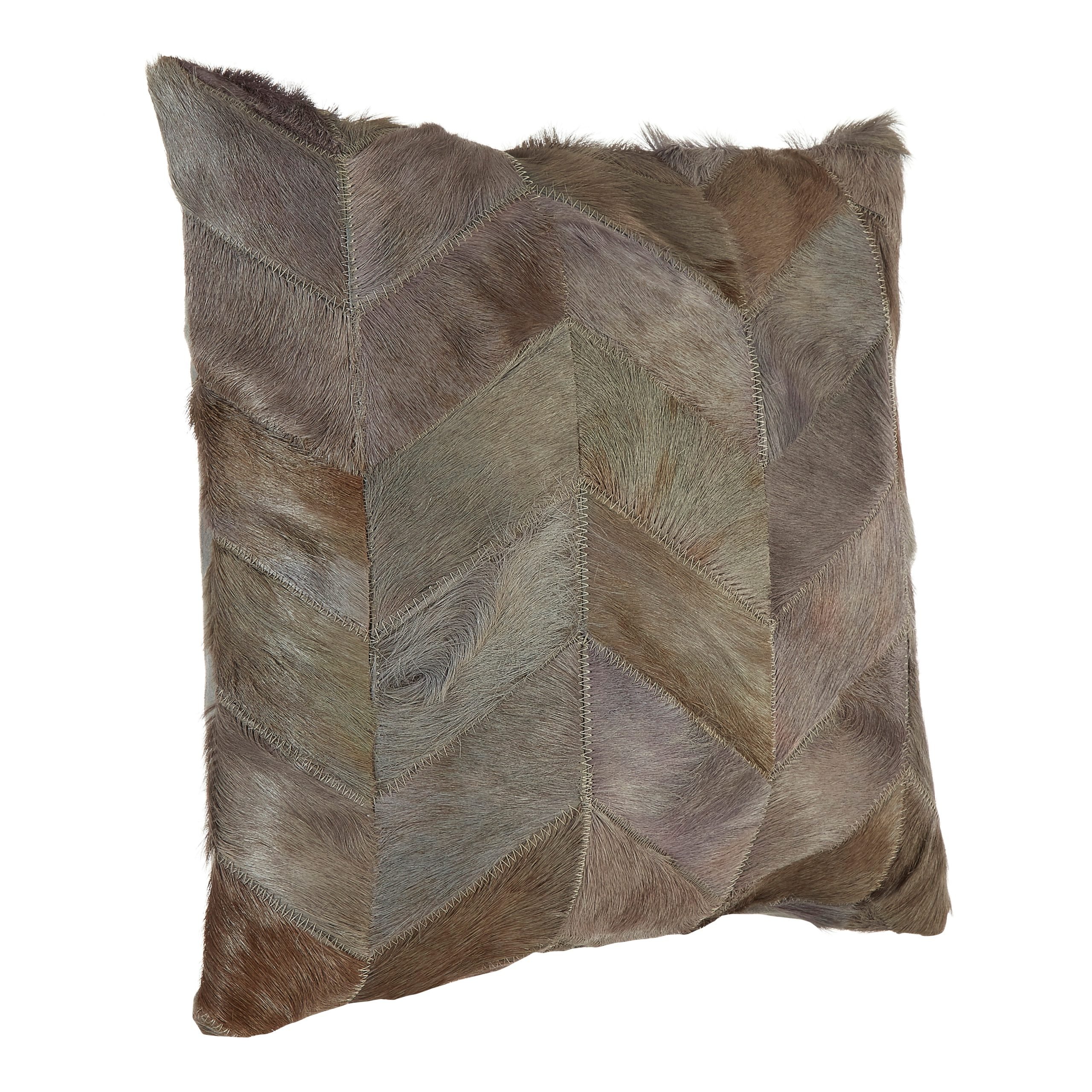 Sirocco Grey Chevron Hair on Leather Patchwork Cushion 8 scaled jpeg