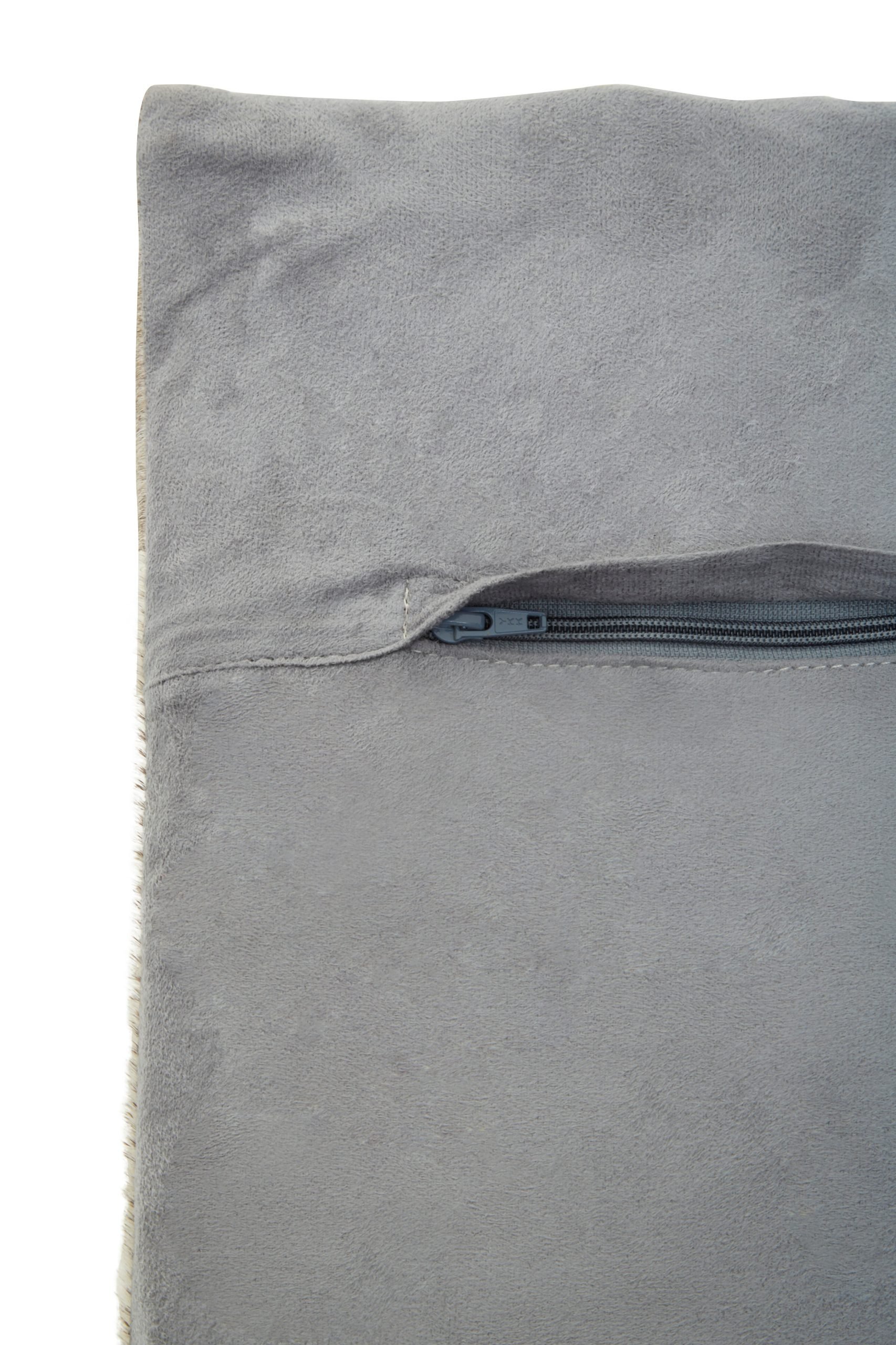Sirocco Grey Hair on Leather Patchwork Cushion 6 scaled jpeg