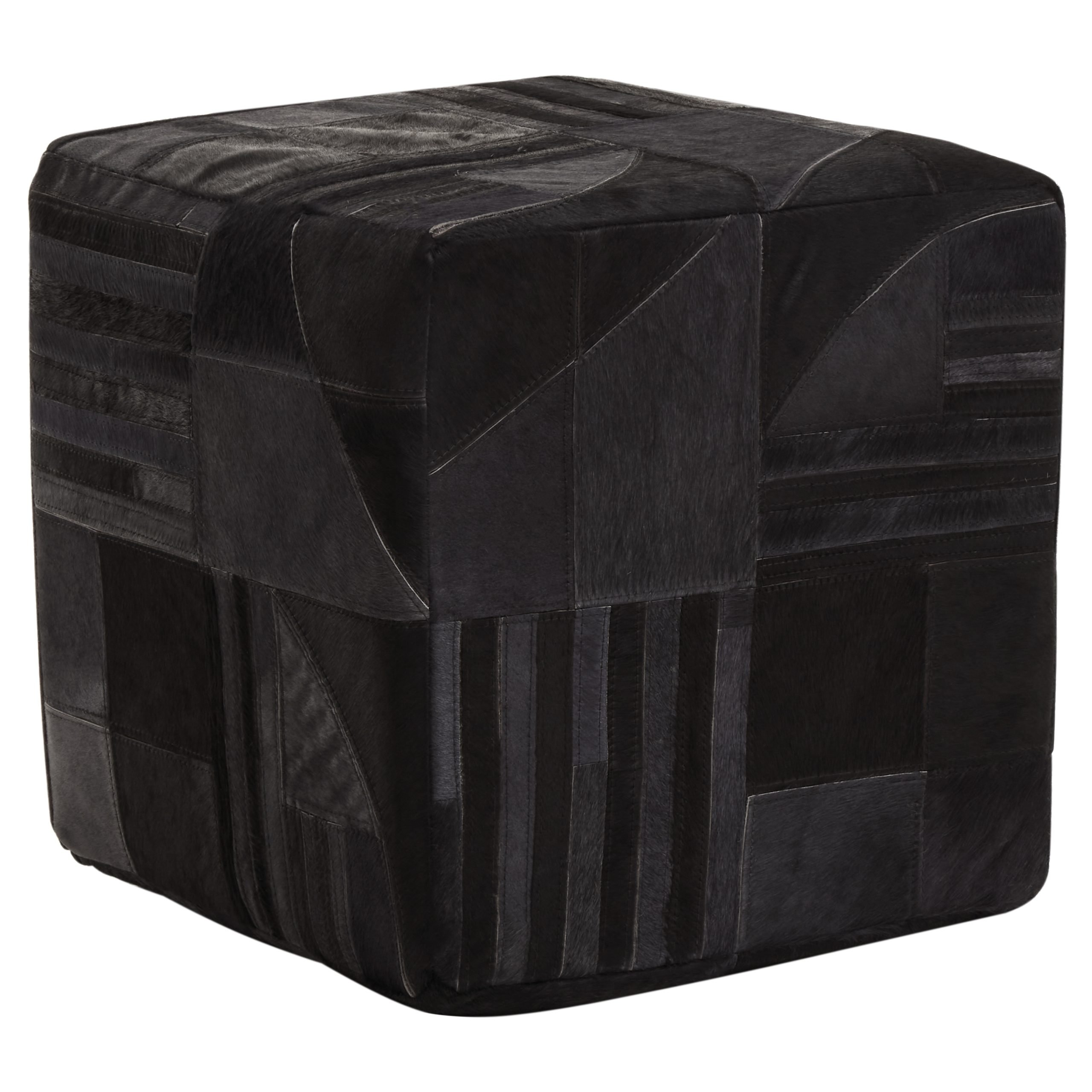 Sirocco Black And Grey Deco Hair on Leather Pouffe 7 scaled jpeg
