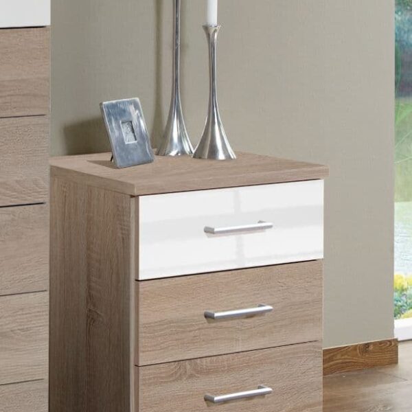 anzo white gloss and oak effect drawer bedside p jpg