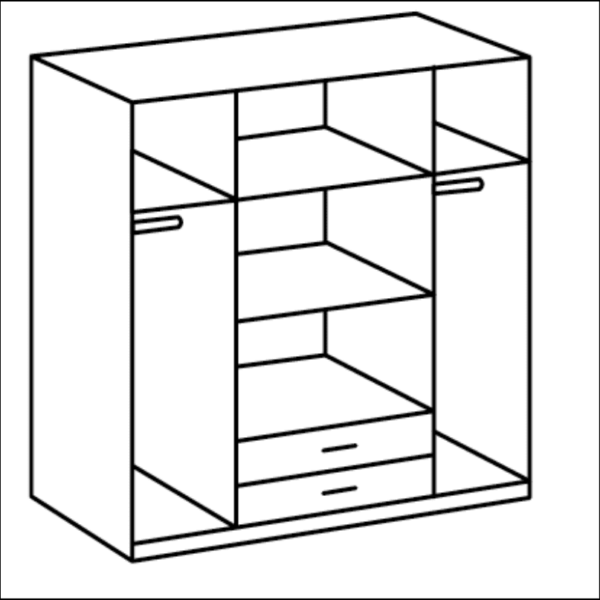 anzo white gloss and oak effect door wardrobe p png