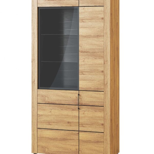 camar large oak effect door display cabinet k p jpg