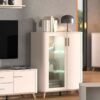 dariqon cashmere and oak effect low door display cabinet p jpg