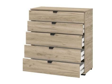 limone oak effect wide drawer chest p jpg