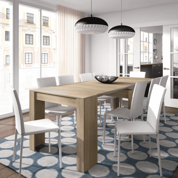 luiz extending dining table oak effect p png