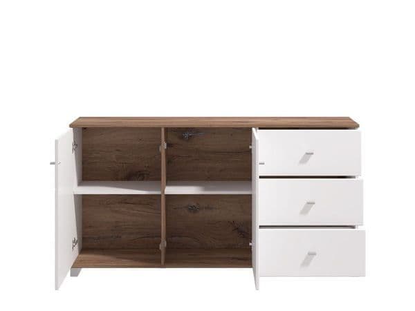 merlot white gloss and warm oak effect sideboard rz p jpg